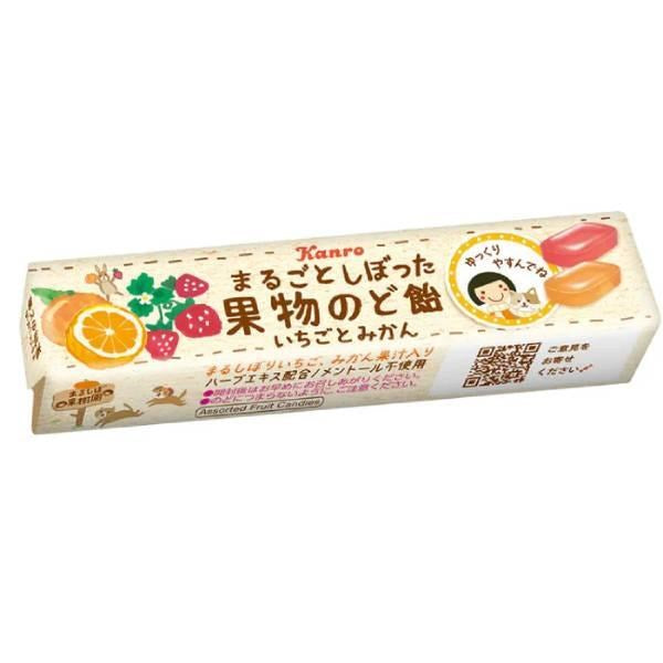 KANRO - Strawberry & Mandarin Stick Candy 43g
