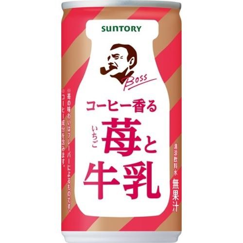 SUNTORY - Boss Strawberry & Milk Latte Drink 185g