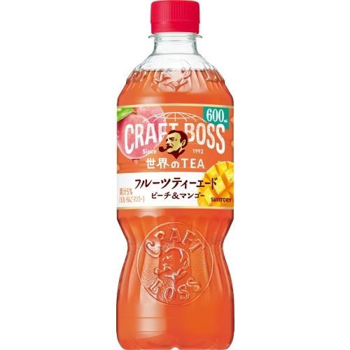 SUNTORY - Craft Boss Fruits Tea Peach & Mango Drink 600ml